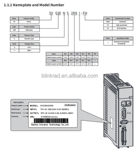 ชุดเซอร์โวมอเตอร์ INOVANCE SV630 Servo MS1-R กำลัง 400 วัตต์ ชุดอัตโนมัติ SV630NS2R8I MS1H4-40B30CB-T331R EtherCAT Pulse CAN - Product Image 5