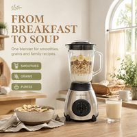 Mixeur Électrique Domestique Multifonctionnel en Verre, Norme Européenne, pour Jus et Aliments – Meilleure Vente