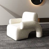 Fauteuil individuel Youhan de designer nordique, moderne et créatif, en tissu, luxe léger, pour salon, chambre, détente, haute densité, usage domestique