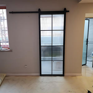 <span class=keywords><strong>Porte</strong></span> coulissante <span class=keywords><strong>de</strong></span> style <span class=keywords><strong>grange</strong></span> moderne pour salle <span class=keywords><strong>de</strong></span> bain, <span class=keywords><strong>en</strong></span> <span class=keywords><strong>bois</strong></span> massif, sans cadre, avec rail, anti-effraction - Product Image 2