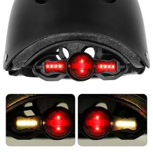 Casco Multipunto Negro Talla M con Luz Trasera, Casco de Ciclismo con Luz Trasera para Scooter Eléctrico, Equipo de Protección - Product Image 5
