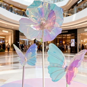 C961 Decorazioni per Feste di Compleanno con <span class=keywords><strong>Farfalle</strong></span> <span class=keywords><strong>e</strong></span> <span class=keywords><strong>Fiori</strong></span> Colorati Tagliati al Laser, Sfondi <span class=keywords><strong>e</strong></span> Installazioni Artistiche per Instagram - Product Image 2
