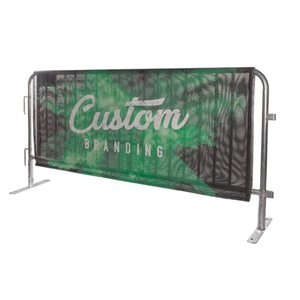 Barricata personalizzata CCB copre il controllo della folla in poliestere e PVC rivestiti tessuti per esterni striscioni - Product Image 1