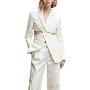 <span class=keywords><strong>Blazer</strong></span> casual personalizzato moda calda da donna scavato da esporre in vita <span class=keywords><strong>Blazer</strong></span> da ufficio foderato monopetto attorcigliato elegante <span class=keywords><strong>Blazer</strong></span> causale - Product Image 5