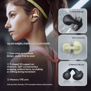Écouteurs intra-auriculaires 5.4 avec clip d'oreille, étanches, basses puissantes et son surround 360°, faible latence, autonomie de 10 à 15 heures - Product Image 5