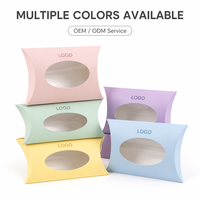 Scatola Regalo Pieghevole in Cartone Ondulato Kraft Personalizzata con Finestra e Logo per Gioielli, Saponi, Caramelle e Piccoli Regali