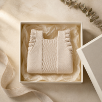 Barboteuse bébé en tricot à points de graines, sans manches, avec volants, en coton respirant, pour tout-petits, OEM ODM