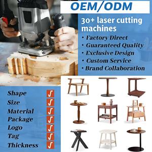 Meja Kopi Modern Mewah Dekoratif untuk Ruang Tamu Rumah, Meja Teh Kayu Solid, Meja Samping Kayu - Product Image 4