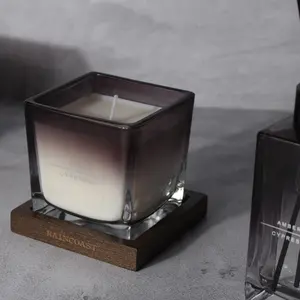 Dive dive — bougies étiquettes privée, modèle nouveau Design, forme carrée, verre trempé de 210G
