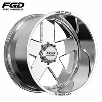 Jantes de camion polies à concavité profonde avec enjoliveurs flottants 22x12 22x14 24x12 24x14 6x5.5 8x170 8x6.5 pour F250 F350 RAM 2500 3500 HD