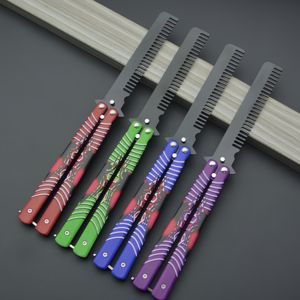Meilleures ventes : Peigne papillon d'entraînement portable, pliable, type couteau papillon, outil <span class=keywords><strong>de</strong></span> <span class=keywords><strong>coiffure</strong></span> et <span class=keywords><strong>de</strong></span> barbier, Couteaux d'entraînement, Jeu CSGO - Product Image 3