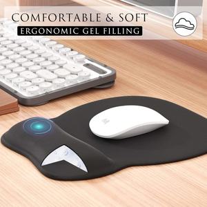 Support ergonomique pour clavier en mousse à mémoire de forme, repose-poignets en gel, ensemble de repose-poignets pour souris d'ordinateur de bureau, tapis de souris en silicone avec repose-poignets - Product Image 5