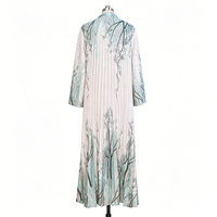 Robe musulmane modeste grande taille à manches longues, coupe ample, longueur ras du sol, Abaya à sequins avec broderie florale perlée, Moyen-Orient