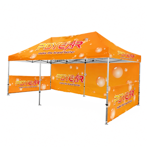 เต็นท์กันสาดโฆษณาแบบกำหนดเองขนาด 10x20 ฟุต (3x6 เมตร) สำหรับงานแสดงสินค้า กันน้ำ พร้อมโครงอะลูมิเนียมพับได้ - Product Image 6