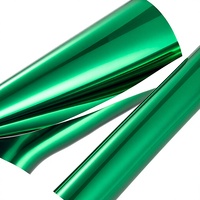 Autocollants de mariage contemporains GYC en plastique PET durable, effet miroir vert, électroplaqués, réfléchissants, 0,3 mm