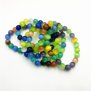 Pulseras de Piedra Ojo de Gato Multicolor, 8mm 23 Cuentas, 10mm 19 Cuentas, Joyería de Moda para Mujeres y Hombres, Regalo, Origen Yiwu - Product Image 4