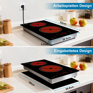 Table de cuisson encastrable <span class=keywords><strong>Domino</strong></span> 3000W avec verrouillage de sécurité - Product Image 3