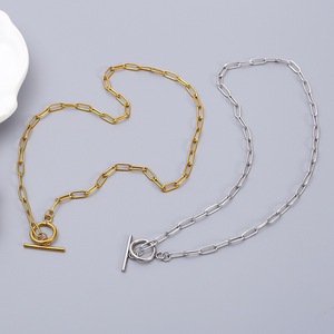 European American Style Stainless Steel <b>Cross</b> <b>Chain</b> Clavicle Necklace Unisex Pendant Gift Jewelry - Product Image 3