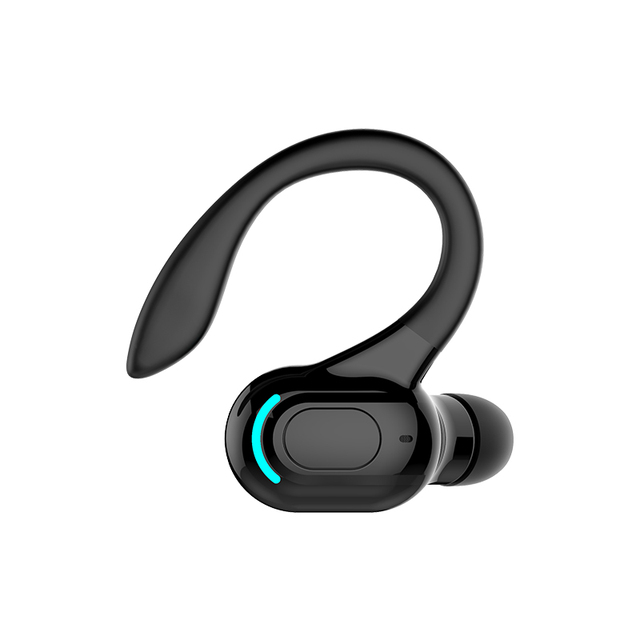 15 Hours V5.2 Metal in Ear Soft Hook Hidden Stereo Wireless Single Sport Business Earbud ENC IPX4 LED JL