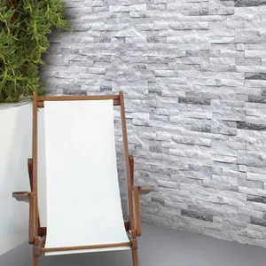 Beyaz quarsit duvar paneli kaplama işlenmiş taş kültür taş
