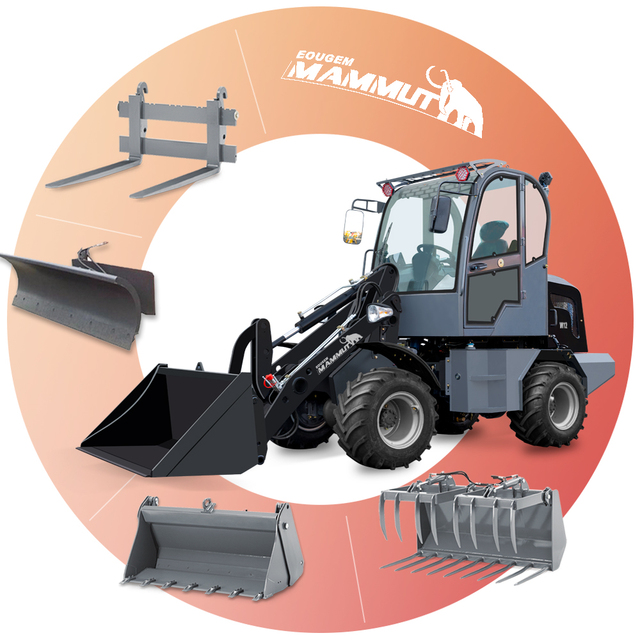 Front End Loader EPA4 US CANADA 1000kg 1ton  WL12 Compact Small Mini Wheel Loader Loaders