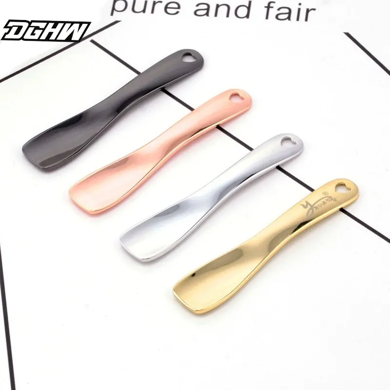 Metal Stainless Steel Facial Mask Body Skincare Gold Mini Makeup Spatula Scoop Cosmetic Spoon Cosmetic Spatula For Face Cream
