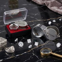 Portable Folding Pocket Loupe 10X 20X 30X Optical Glass Magnifier 21mm Mini Magnifier for Jewelry Coin Watch Repair Wholesale