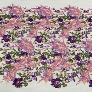 Tela <span class=keywords><strong>de</strong></span> Poliéster/Metalizada con Lentejuelas y Bordado <span class=keywords><strong>de</strong></span> Flores Grandes <span class=keywords><strong>para</strong></span> Accesorios <span class=keywords><strong>de</strong></span> Boda - Product Image 4