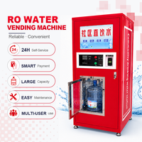 Máquina Expendedora de Agua Comercial, Máquina de Recarga de Agua Purificada, Dispensador de Agua de Autoservicio para Exteriores con Pago con Monedas y Billetes