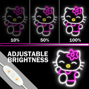 Letrero de Luz de Neón Acrílico Personalizado de Hello Kitty, Alimentado por USB, Garantía de 2 Años, Regalo de Cumpleaños para Dormitorio, Sala de Estar, Fiesta - Product Image 5