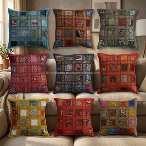 Wholesale Sequin <b>Patchwork</b> Cushion Covers Traditional <b>Patchwork</b> Pillow Covers - Product Image 4