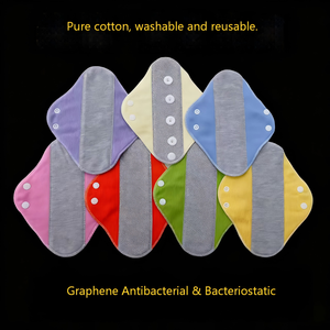 Tampons en coton antibactériens en graphène lavables, protège-slips réutilisables imperméables pour femmes et personnes âgées, anti-fuites pour l'<span class=keywords><strong>incontinence</strong></span> - Product Image 3