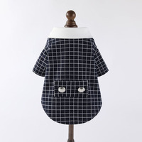 Costume doux pour chien à carreaux tendance, printemps automne, deux pattes, vêtements