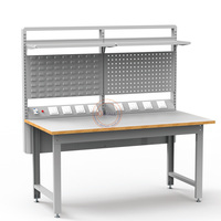 Banc de travail robuste pour l'assemblage d'outils industriels avec éclairage LED