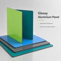 Panneau composite en aluminium multicolore brillant de 4 mm, panneau de façade pour villa, signalétique de magasin et décoration de plafond intérieur