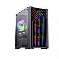 Boîtier d'ordinateur SNOWMAN en verre trempé Micro ATX Mini-ITX, design en maille, châssis de jeu PC, filtre anti-poussière magnétique