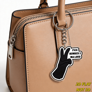 Porte-clés en acrylique Ma Lord, motif geste de main noir audacieux avec bulle de parole, <span class=keywords><strong>breloque</strong></span> streetwear branchée pour clés, Numéro 3 - Product Image 4