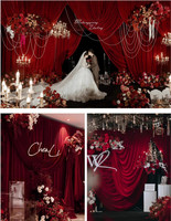 Rideaux en velours de luxe de 1,5 m de large, tissu pour fond de scène, draperies pour mariage, décoration de plafond