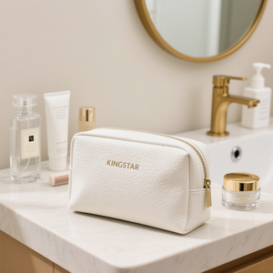 Trousse de toilette cosmétique de voyage de haute qualité sac cosmétique étanche en cuir PU brosse de rangement portable trousse de maquillage avec logo personnalisé - Product Image 5