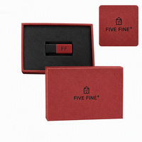 Boîte cadeau de luxe pour clé USB avec logo personnalisé, boîte d'emballage rigide en carton pour clé USB avec insert en mousse EVA pour souvenir d'entreprise