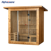 Cabine SPA Sauna Bain Salle de douche à vapeur intérieure Sauna traditionnel à vapeur sèche Sauna chaud traditionnel pour 2 personnes Extérieur