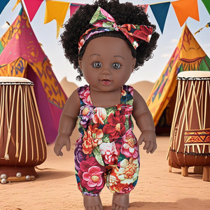 12 Inch Soft Vinyl African Black <b>Doll</b> Afro Hairstyle Princess Dress Children <b>Play</b> Toy Wholesale - Product Image 4