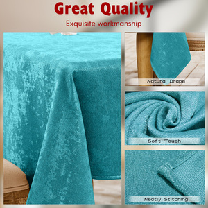 260gsm Kích Thước Tiêu Chuẩn Tùy Chọn Polyester Shot Crepe Hình Chữ Nhật Hiện Đại Bàn Ăn Khăn Trải Bàn - Product Image 5