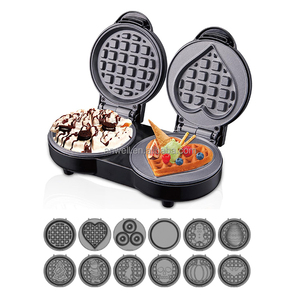 ANWELL Mini Gaufrier Électrique Double Tension avec Plaques Antiadhésives pour Bols à <span class=keywords><strong>Tacos</strong></span>, Coupes à Glace et Gaufres, Idéal pour le Petit-Déjeuner à Domicile - Product Image 4