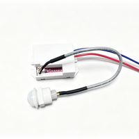 Détecteur infrarouge séparé PIR, interrupteur de détection de mouvement AC110-240V, temporisation réglable, Lux, angle de 120°, montage encastré, lumière LED intérieure, 0,3-0,5s
