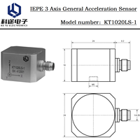 Accéléromètre triaxial IEPE ±50g, capteur d'accélération de vibration à 3 axes, transducteur piézoélectrique ICP 100mV/g pour la surveillance des moteurs