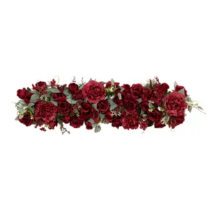 100cm gül kemer çiçek koşucu masa çiçek satır düğün yol kurşun çiçek dekor için