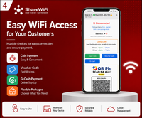 Distributeur automatique de WiFi Coin WiFi ShareWiFi : Point d'accès sans fil avec système de gestion par application cloud et système Hotspot pour portail client