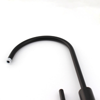Robinet de cuisine à poignée unique en métal noir Robinet d'eau filtrée sans plomb sans contact avec le système d'osmose inverse