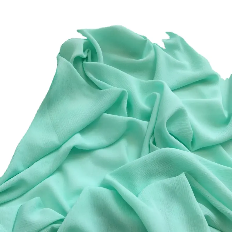 Gute Vorhänge fest gefärbte 100 Polyester Crêpe Chiffon Stoff für Mode Rock